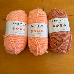 Paintbox NWT acrylic coral yarn bundle lot of 3